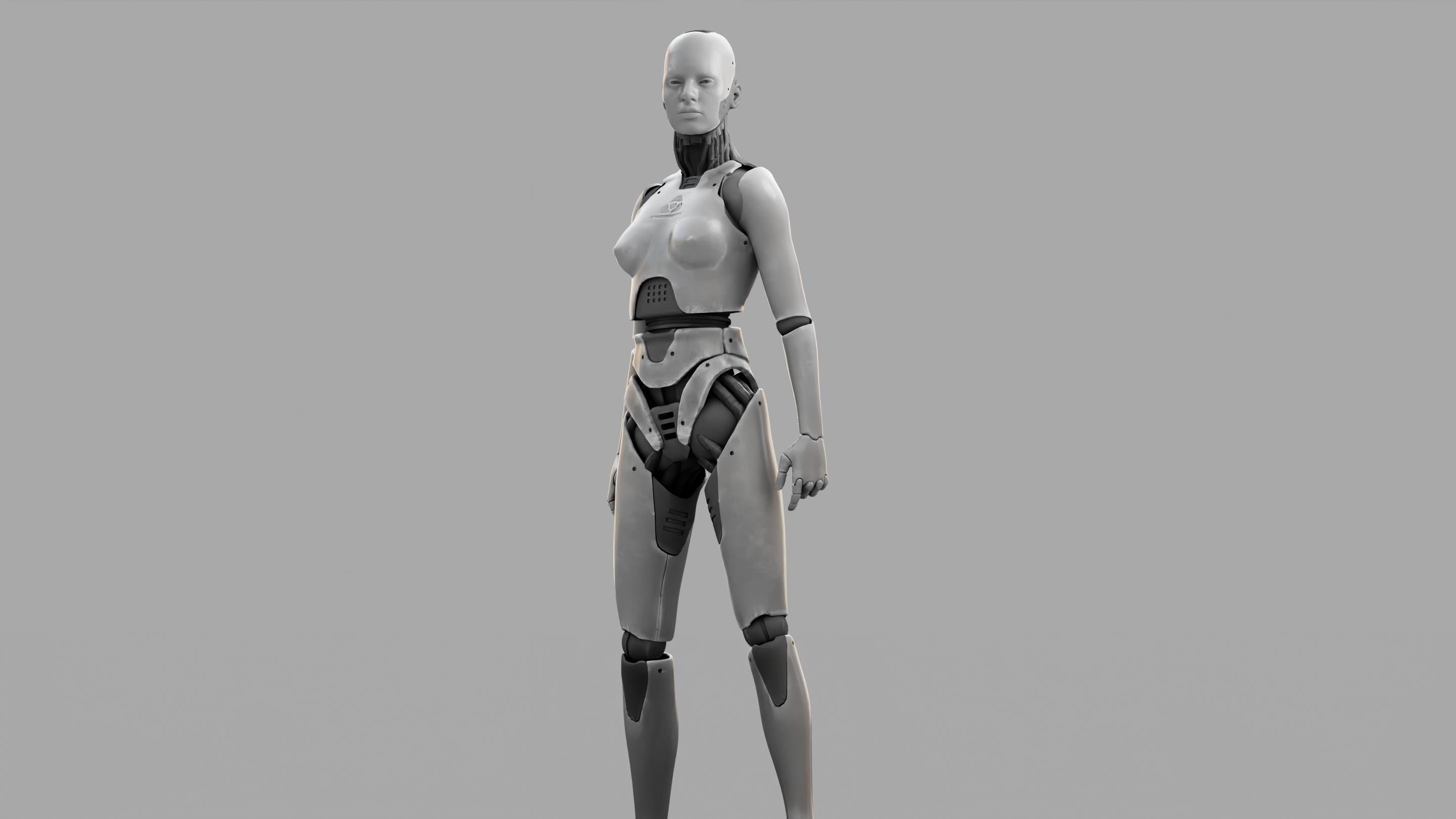 HUMANOID M2000  rigged character  3D model_1