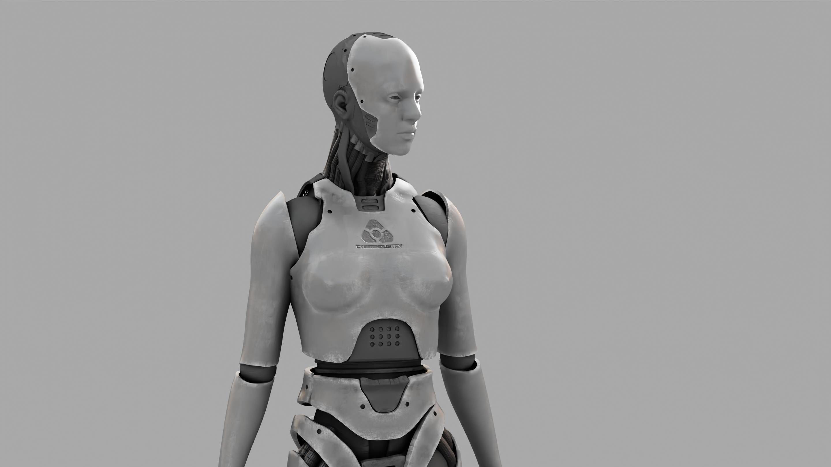 HUMANOID M2000  rigged character  3D model_18