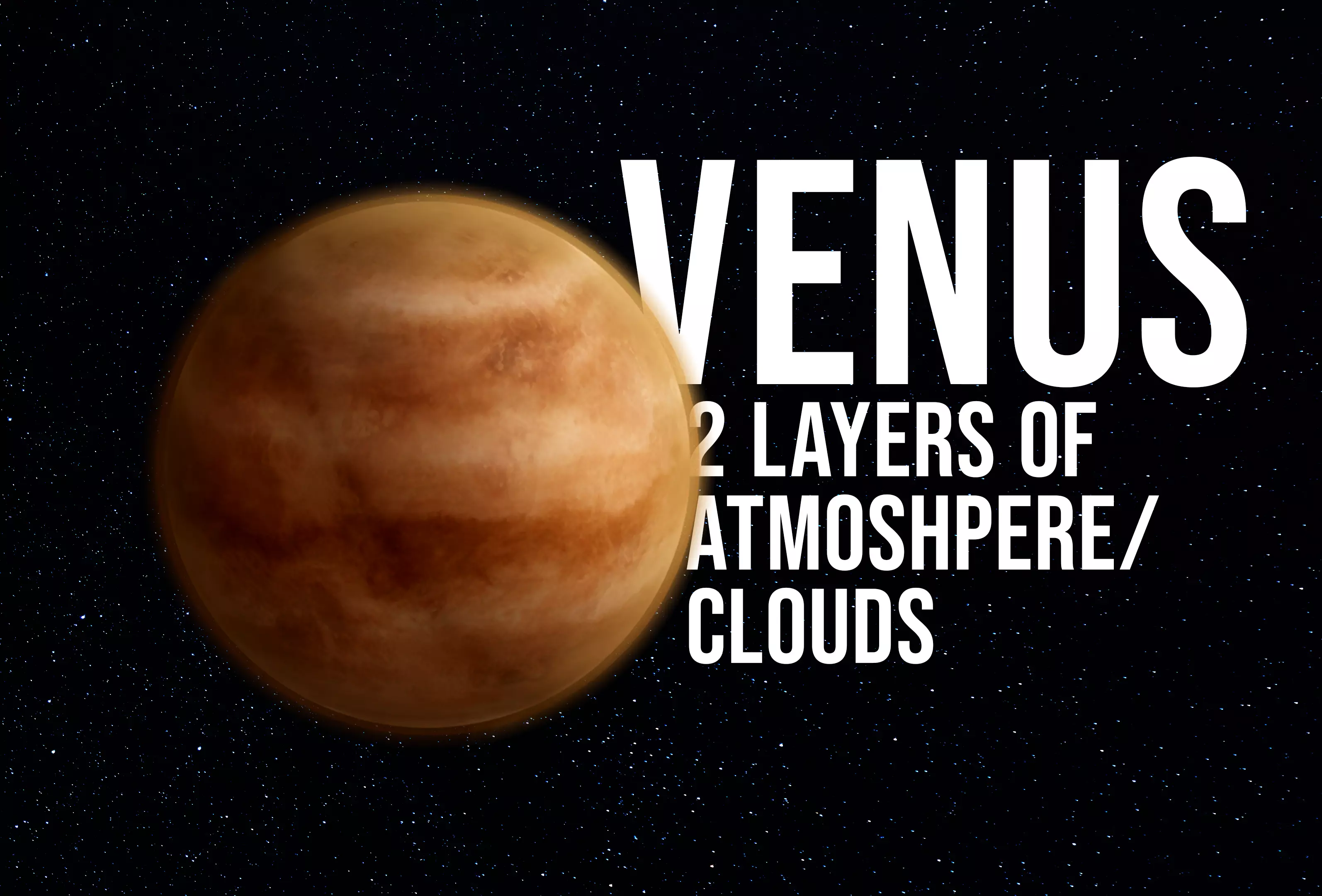 Venus with 2 layers of atmosphere clouds Free 3D model_0