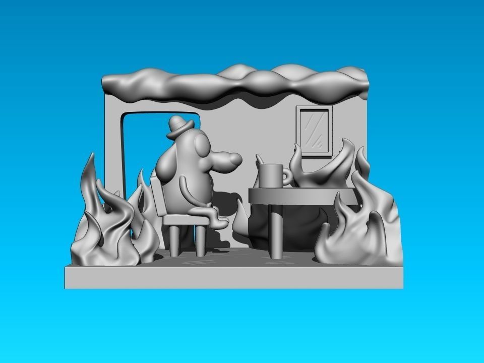THIS IS FINE - MEME FIGURE 3D print model_1