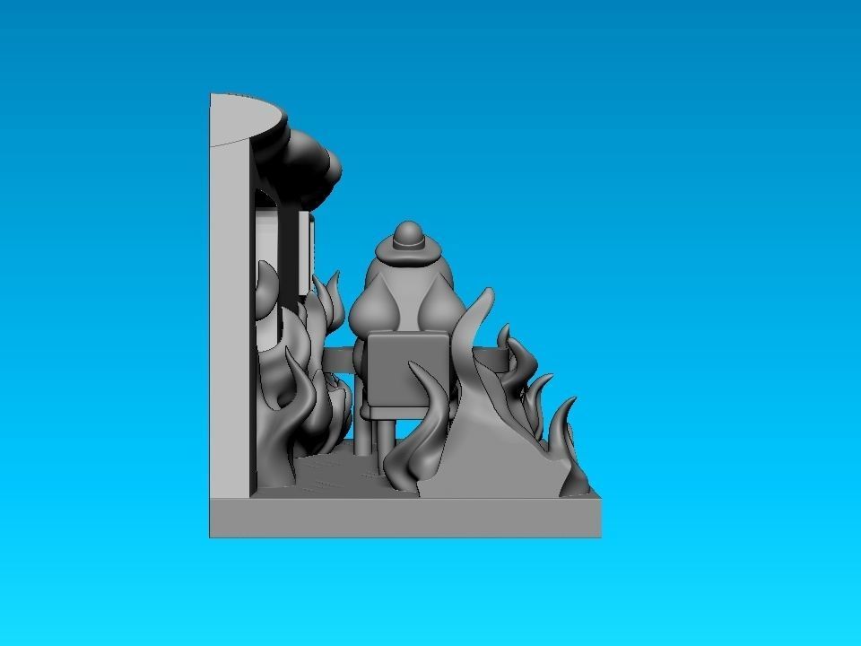 THIS IS FINE - MEME FIGURE 3D print model_4