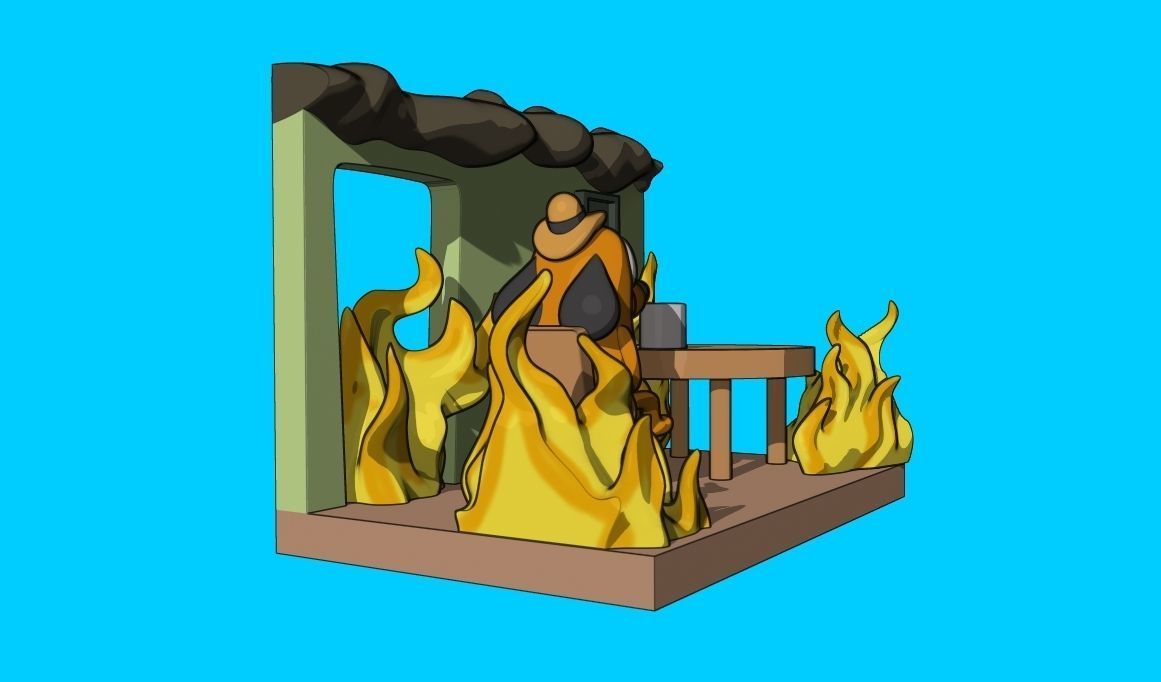 THIS IS FINE - MEME FIGURE 3D print model_2