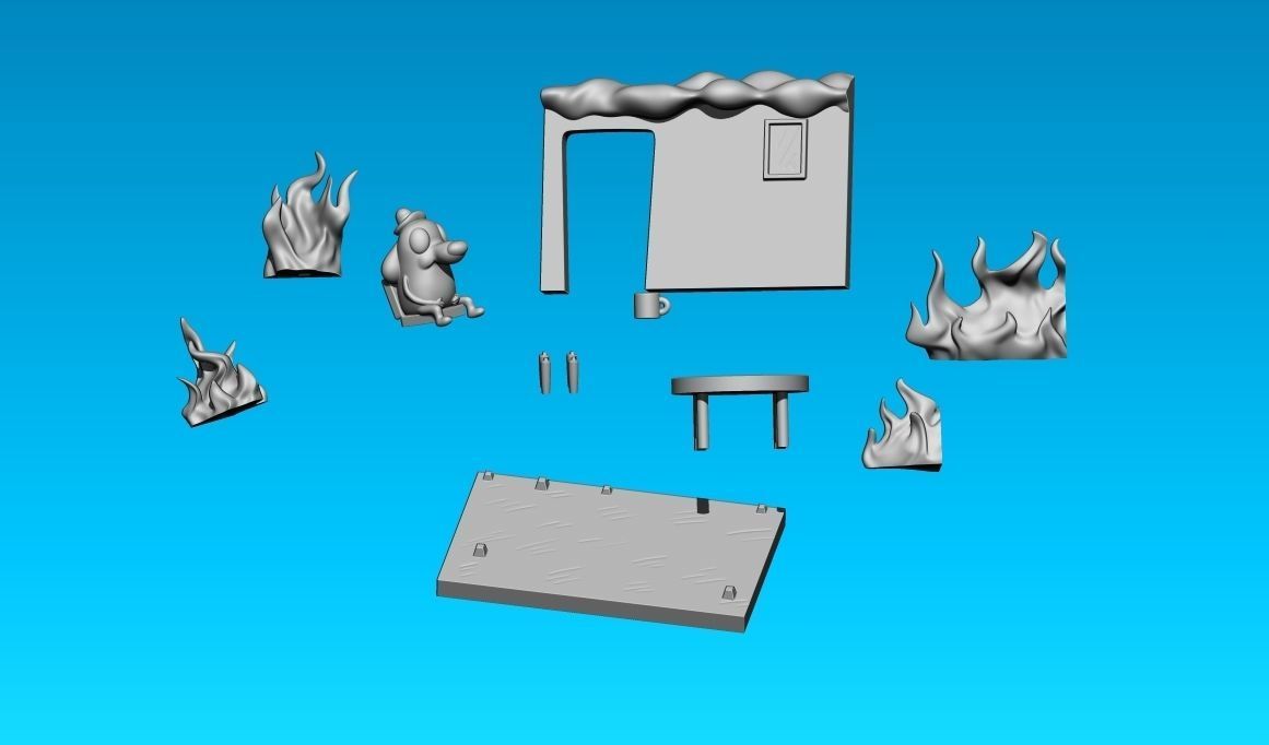 THIS IS FINE - MEME FIGURE 3D print model_7