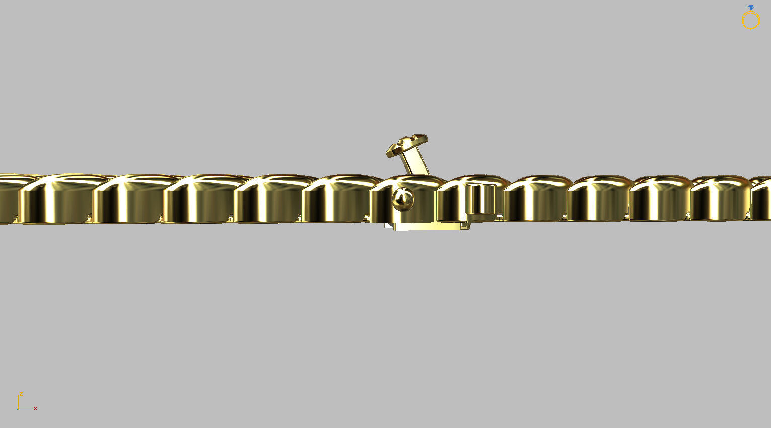 Grumet Cuban Chain with Drawer Lock 3D print model_2