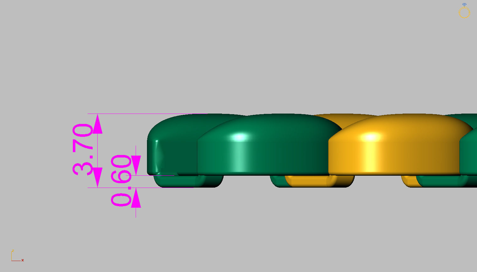 Grumet Cuban Chain with Drawer Lock 3D print model_12