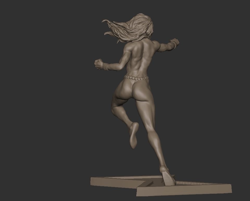 Black widow 1970 comics statue Ready to print 1-8 scale 3D print 3D print model_3