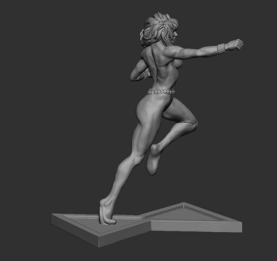 Black widow 1970 comics statue Ready to print 1-8 scale 3D print 3D print model_4