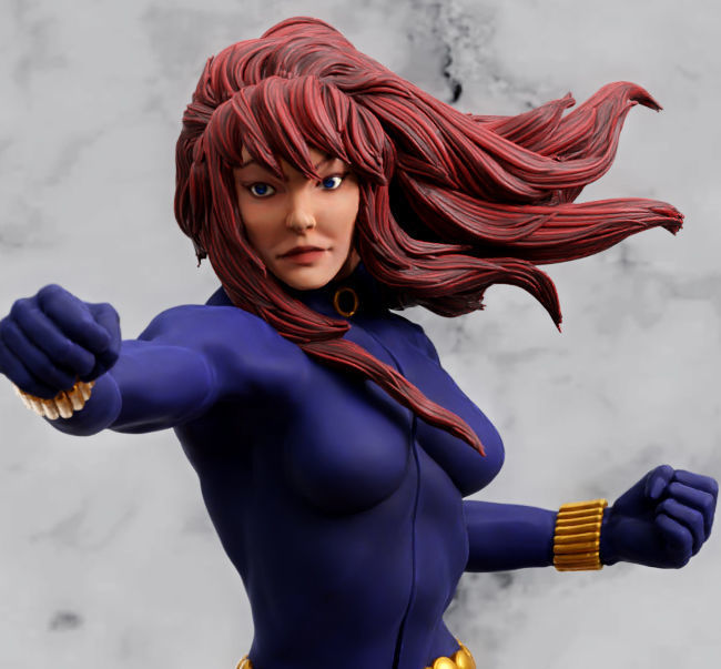 Black widow 1970 comics statue Ready to print 1-8 scale 3D print 3D print model_1