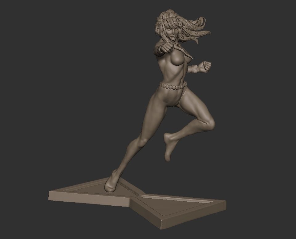 Black widow 1970 comics statue Ready to print 1-8 scale 3D print 3D print model_5