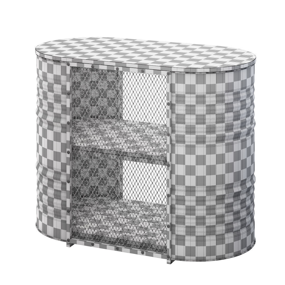 Barrel reception desk 3D model_9