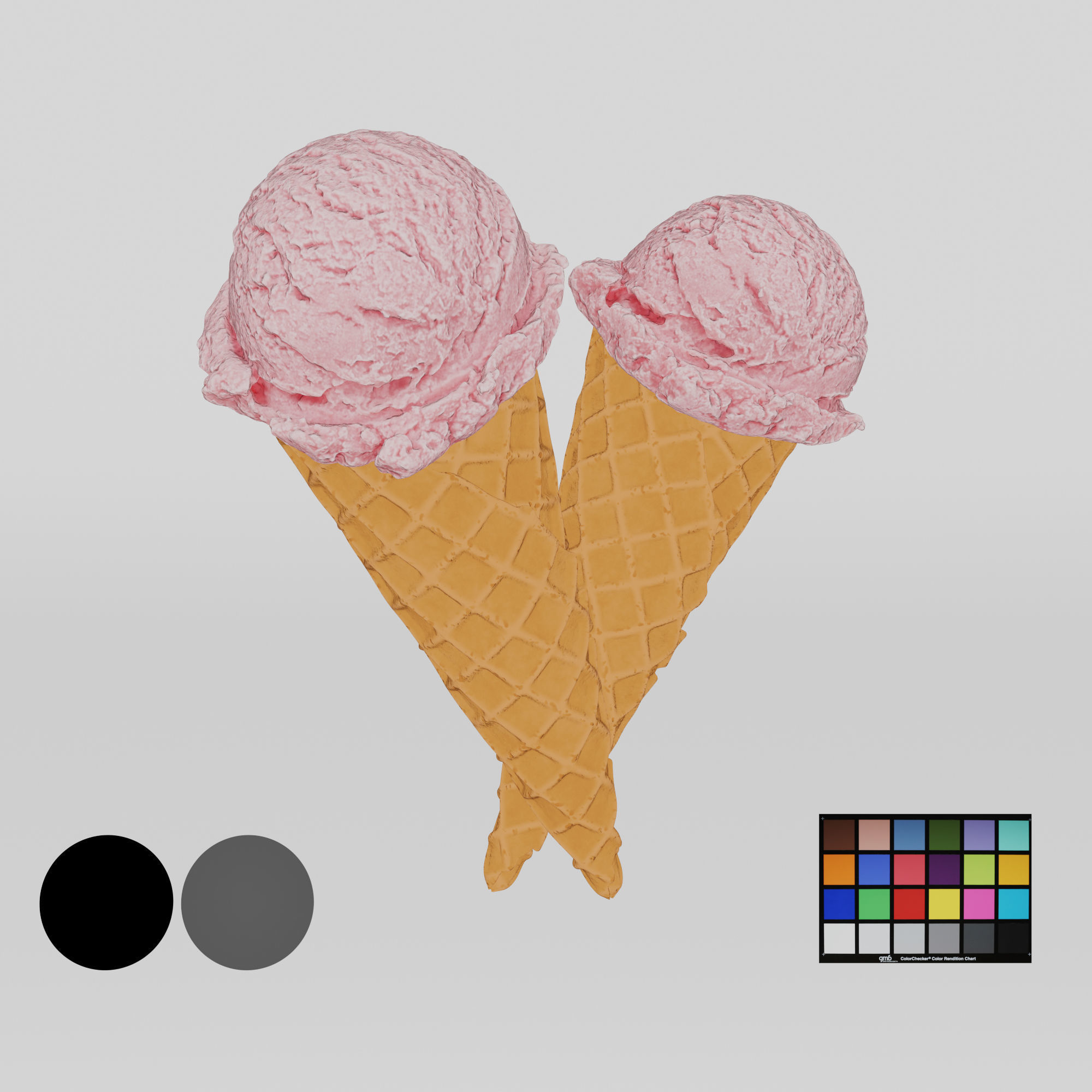 Ice Cream Cone 02 3D model_2