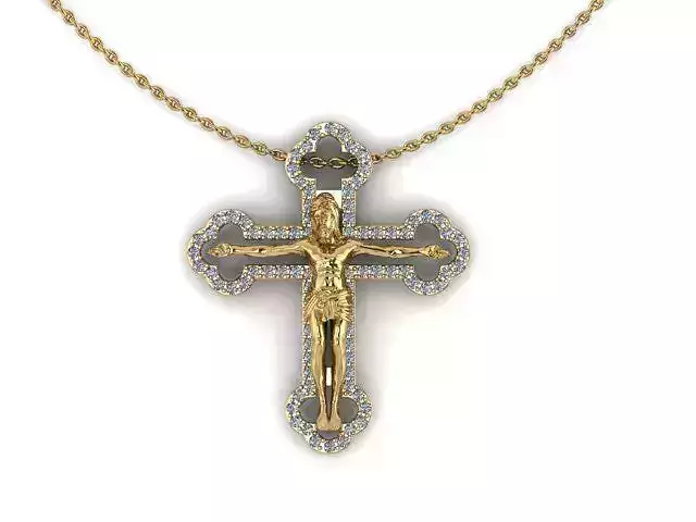jesus christ spiked cross 3D print model