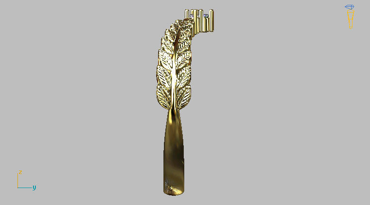 Ring Leaves Twig 3D print model_6