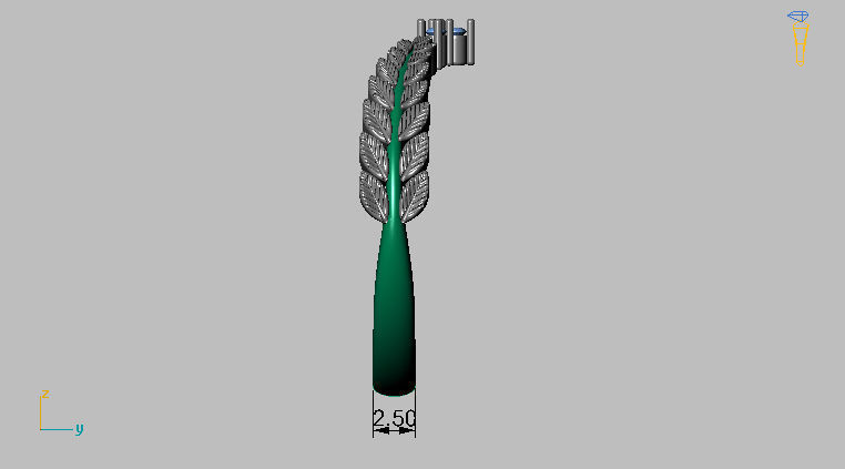Ring Leaves Twig 3D print model_10