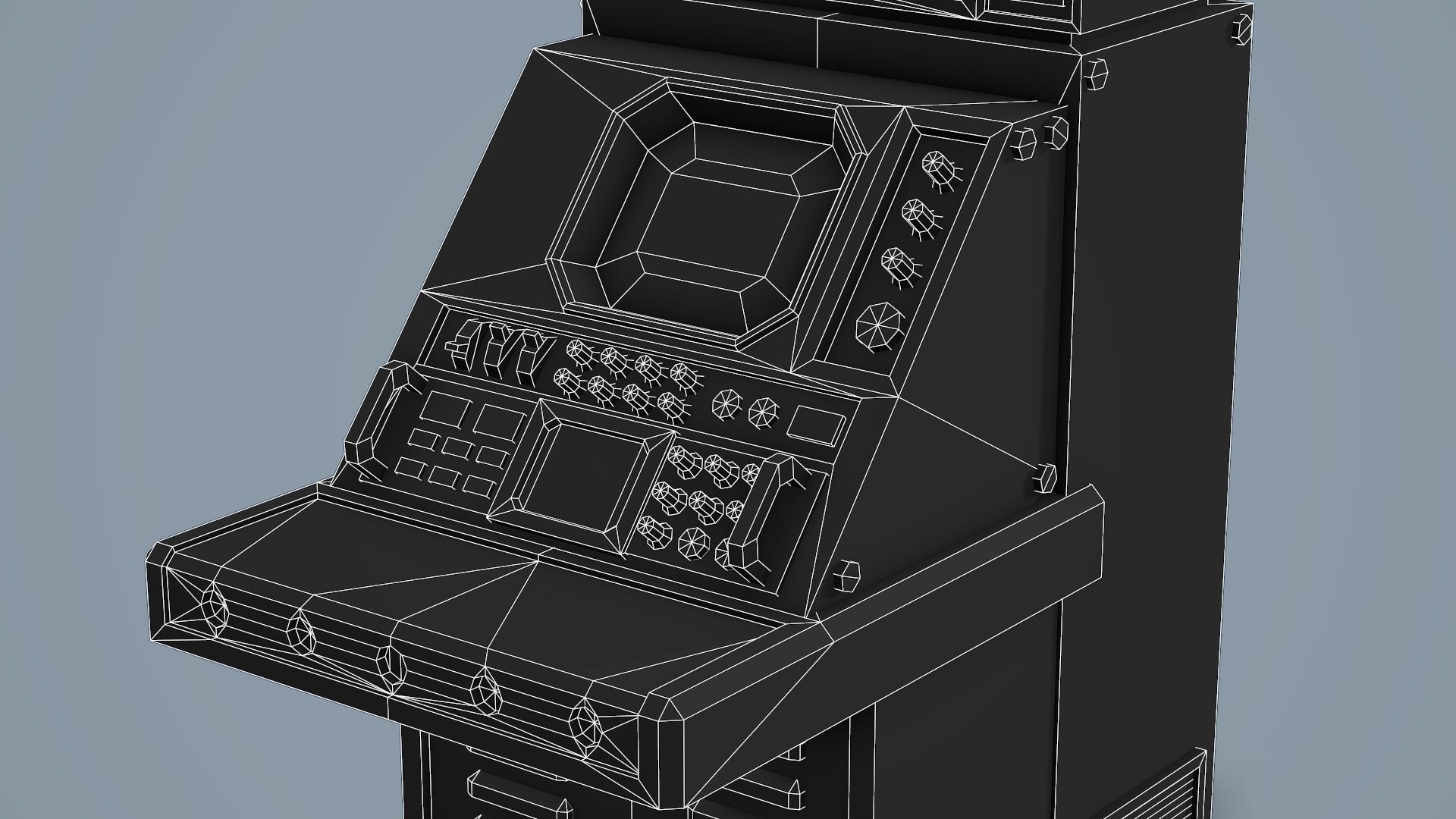 Retro Computer - Low Poly Mobile Ready Low-poly 3D model_10