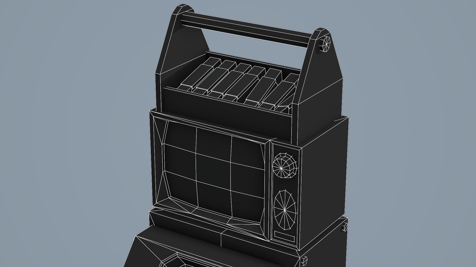 Retro Computer - Low Poly Mobile Ready Low-poly 3D model_11