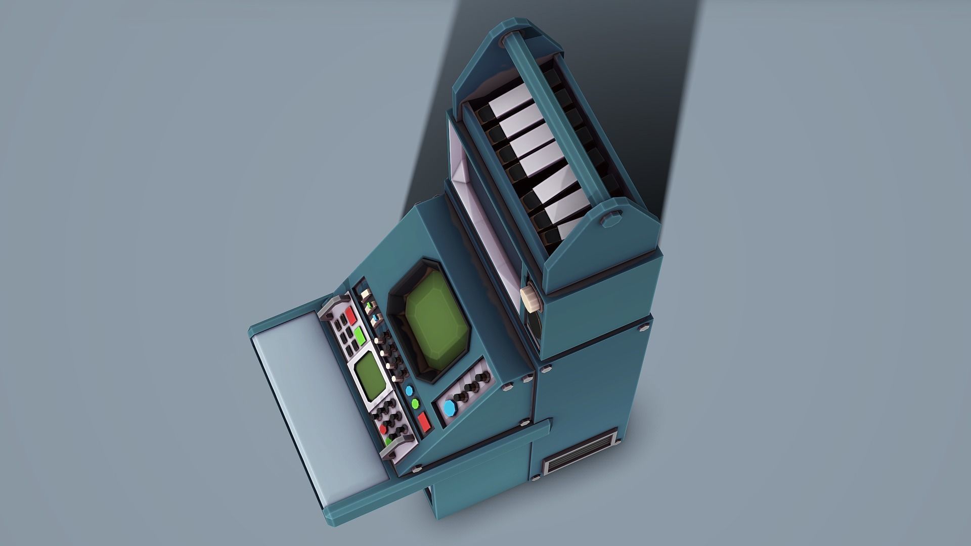Retro Computer - Low Poly Mobile Ready Low-poly 3D model_4