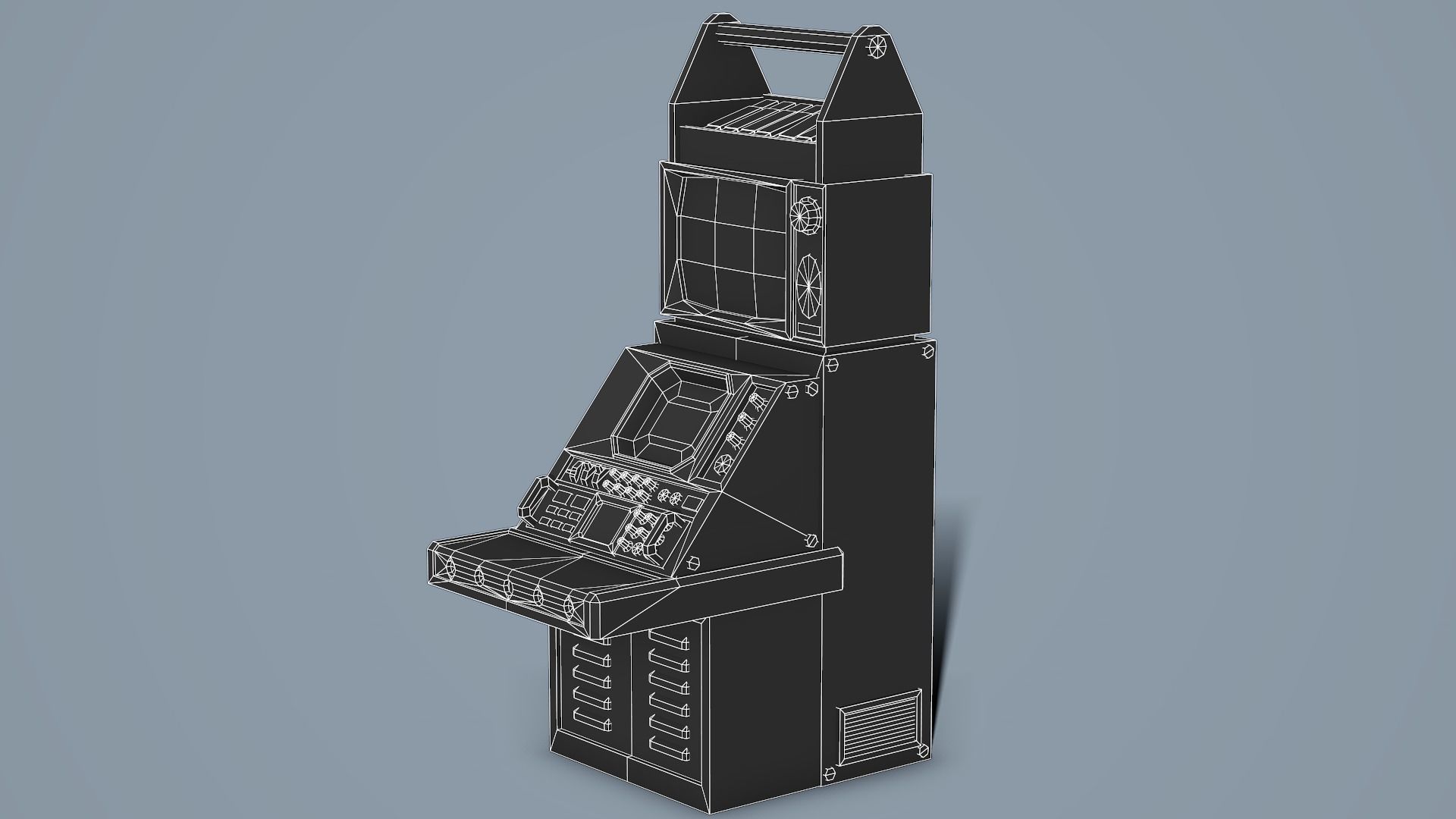 Retro Computer - Low Poly Mobile Ready Low-poly 3D model_8