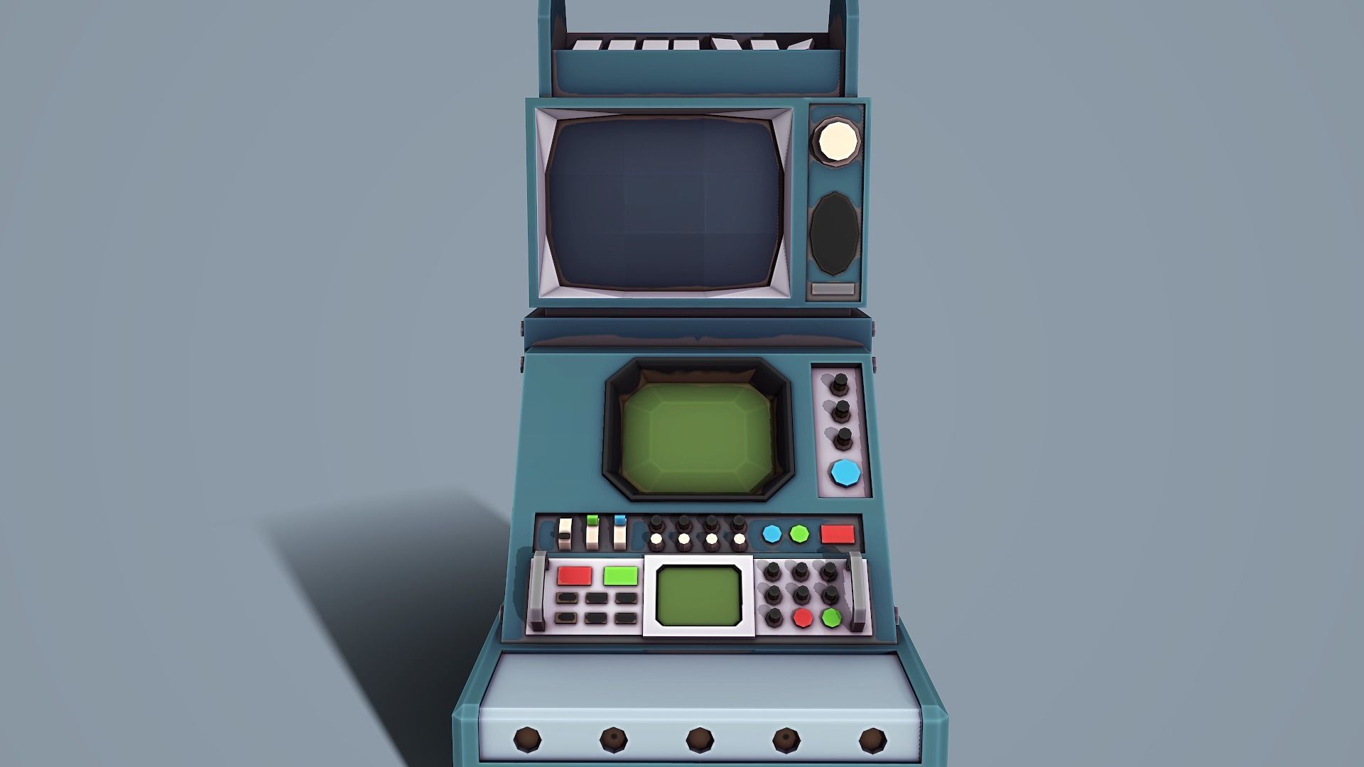 Retro Computer - Low Poly Mobile Ready Low-poly 3D model_6