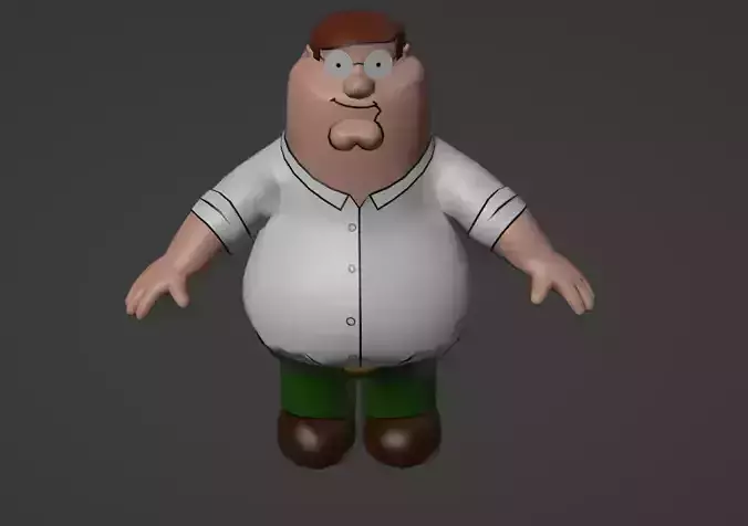 Family Guy Peter Griffin HD Model Low-poly 3D model