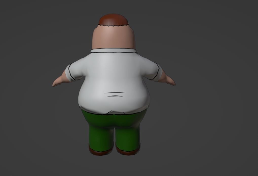 Family Guy Peter Griffin HD Model Low-poly 3D model_2
