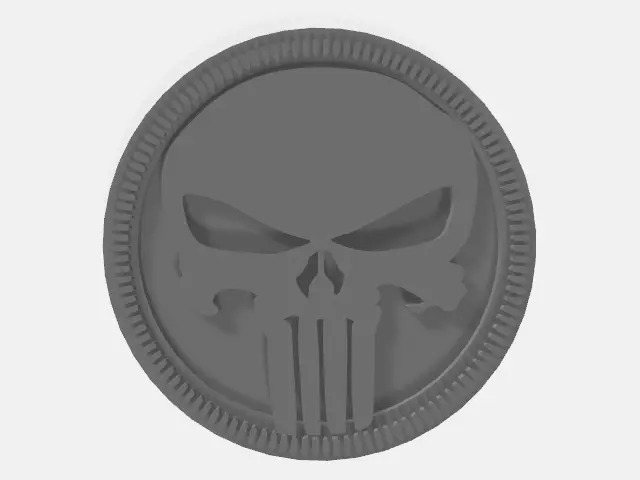trail-what punisher badge Free 3D model_0