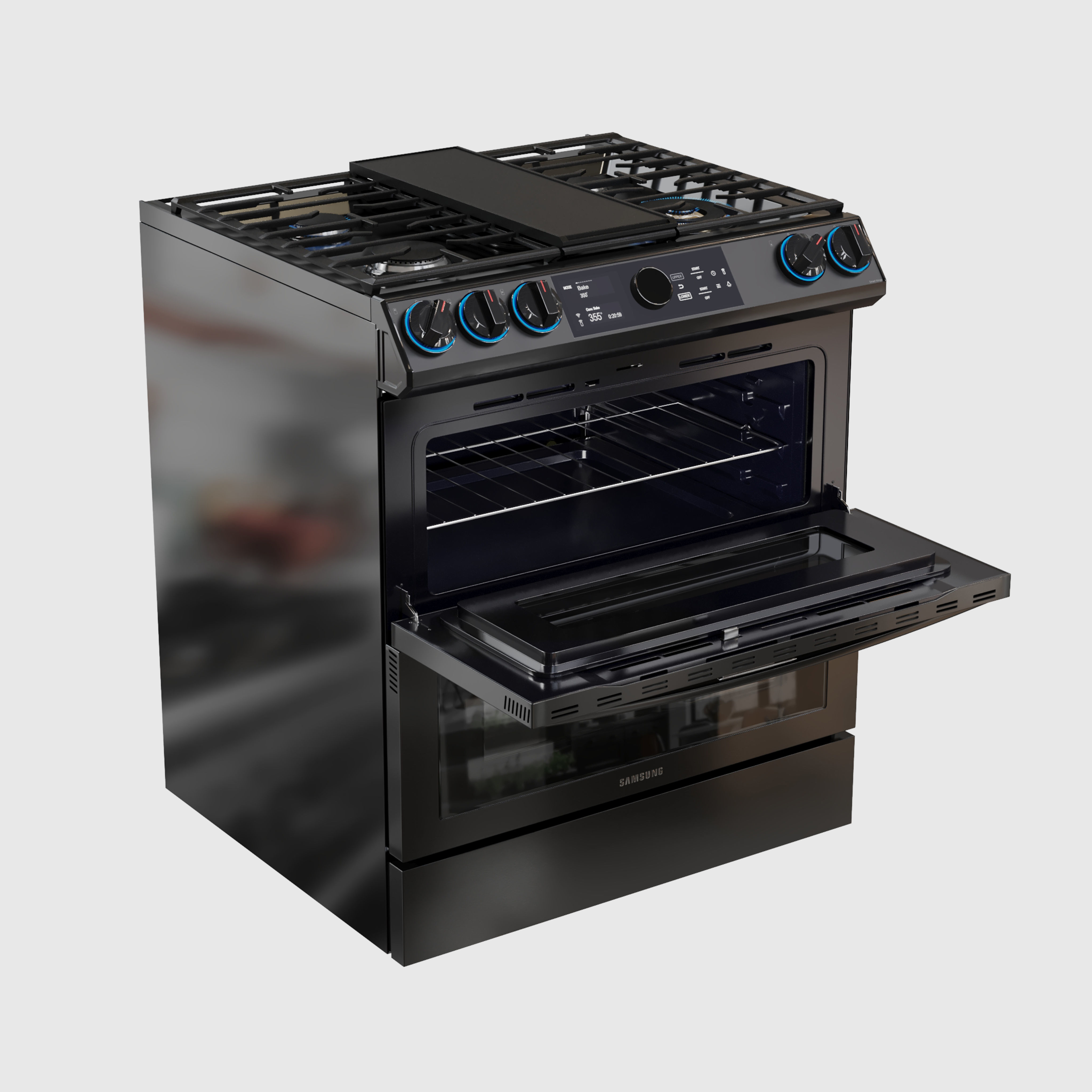 Dual Fuel Range Samsung 3D model_4