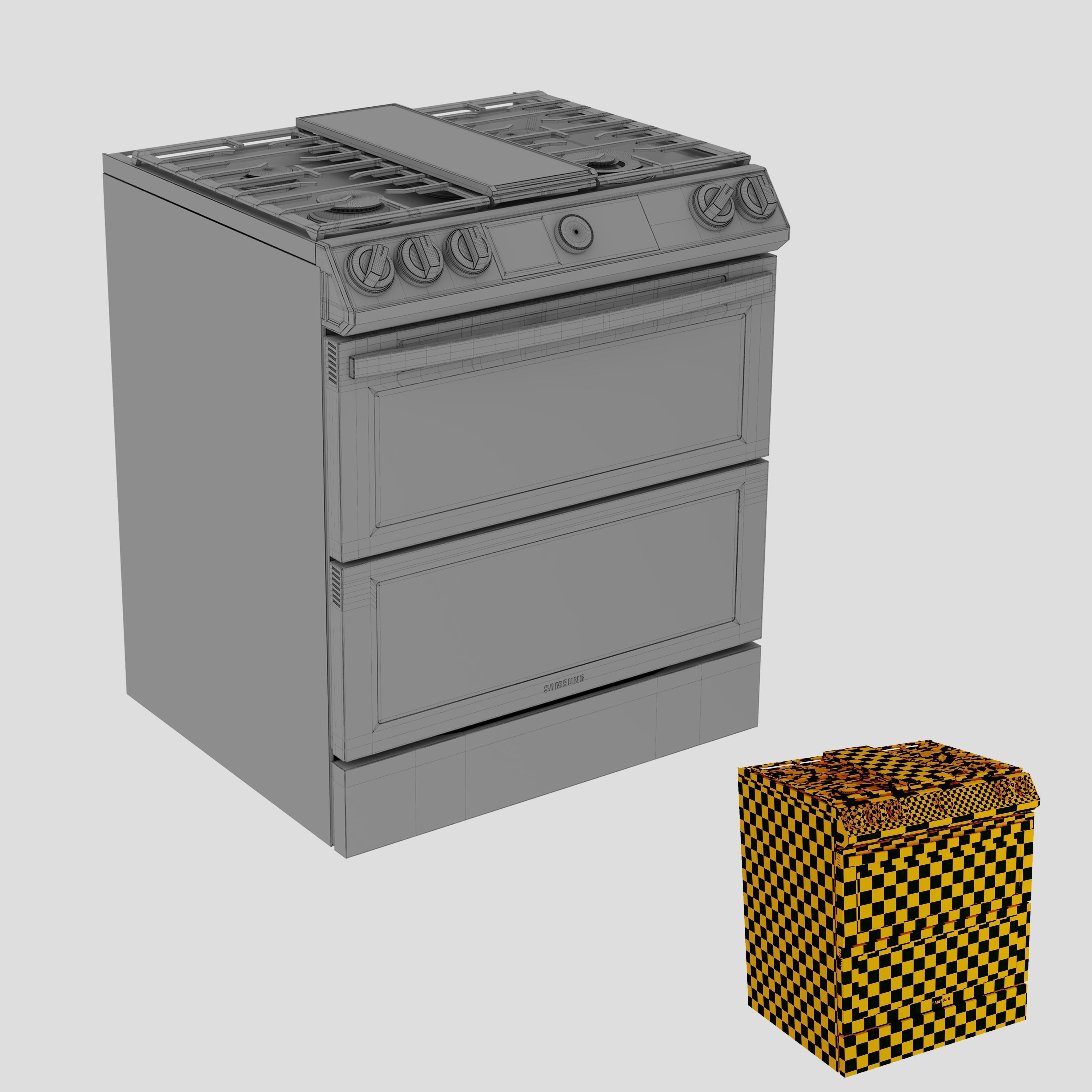 Dual Fuel Range Samsung 3D model_6