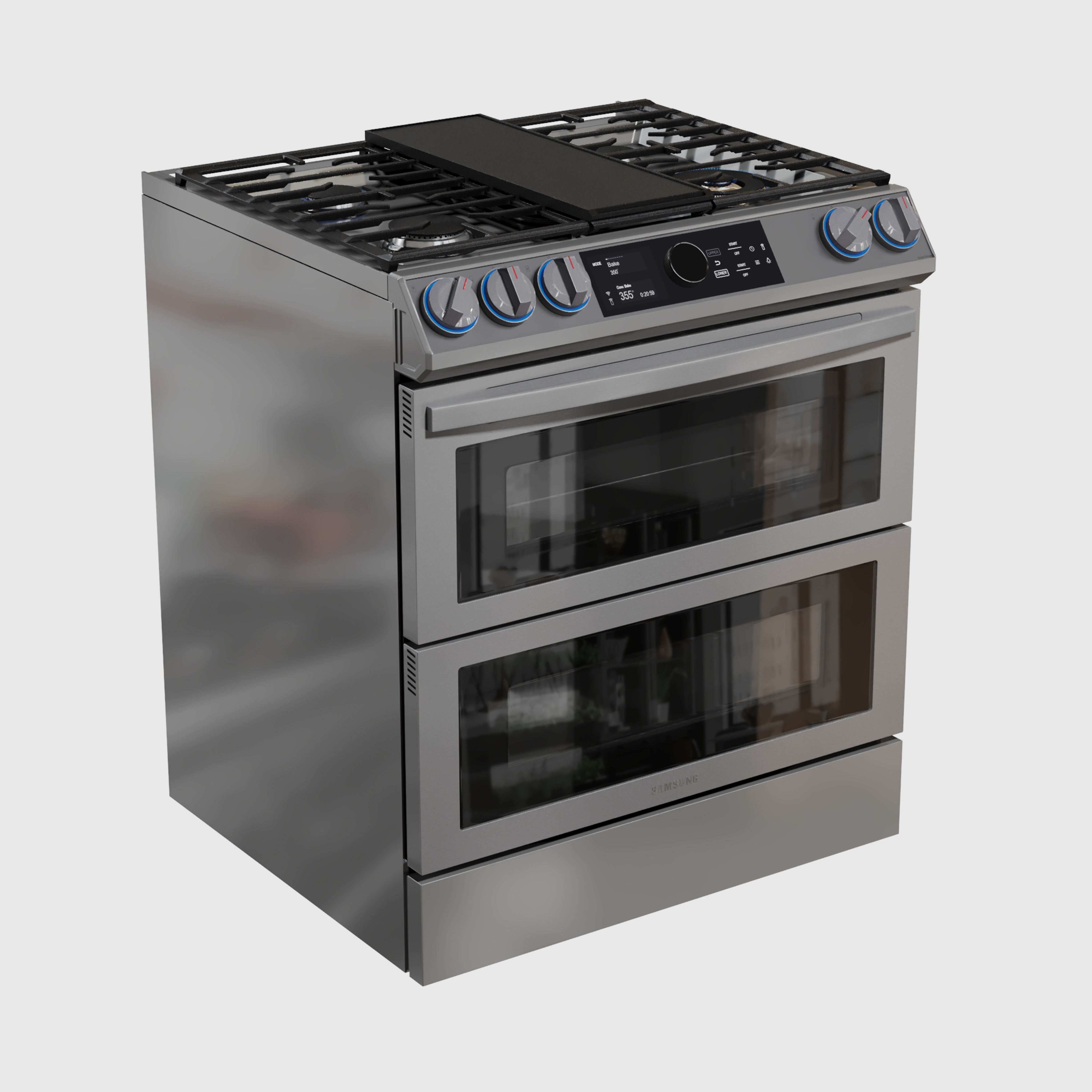 Dual Fuel Range Samsung 3D model_1
