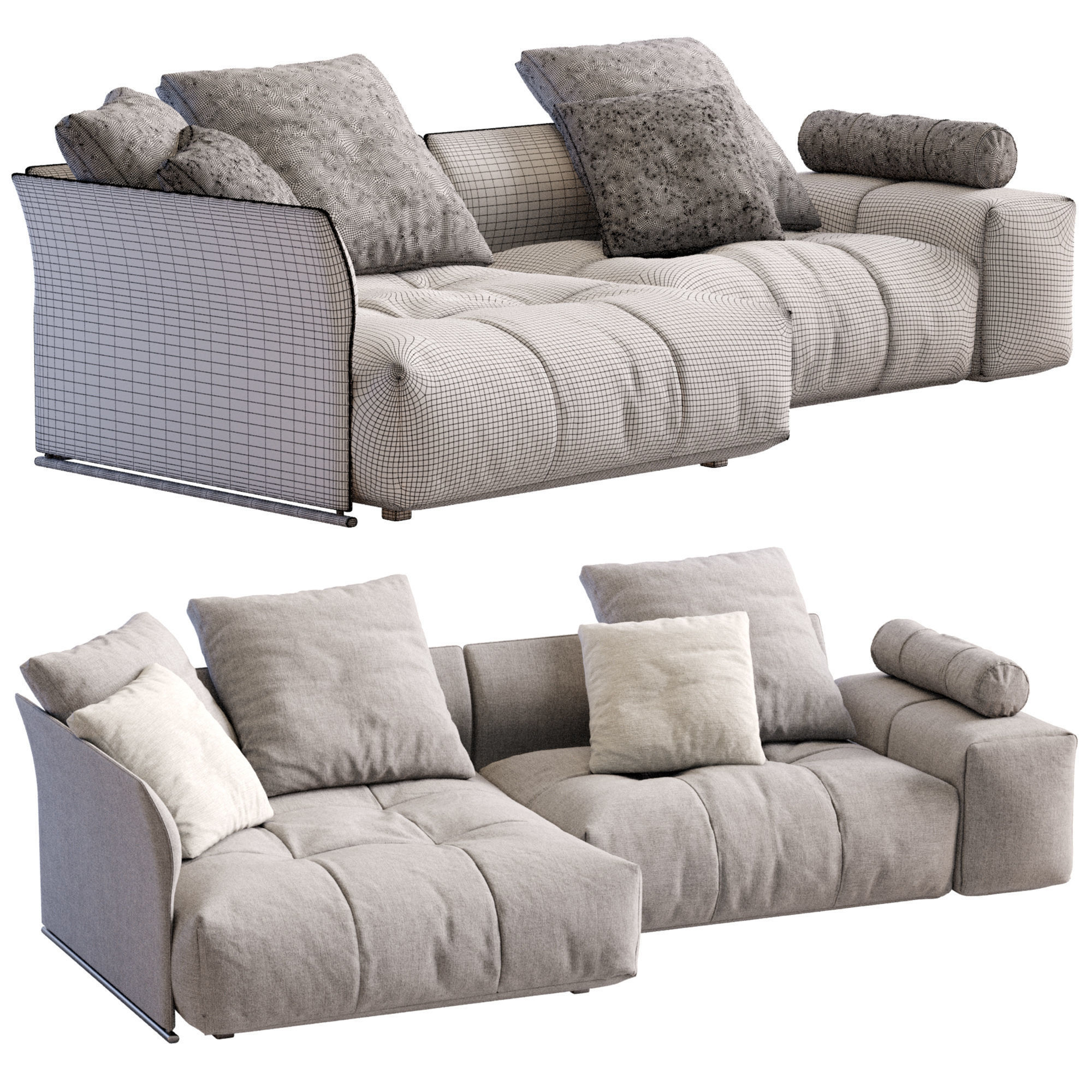 Sofa Pixel By Saba 3D model_3