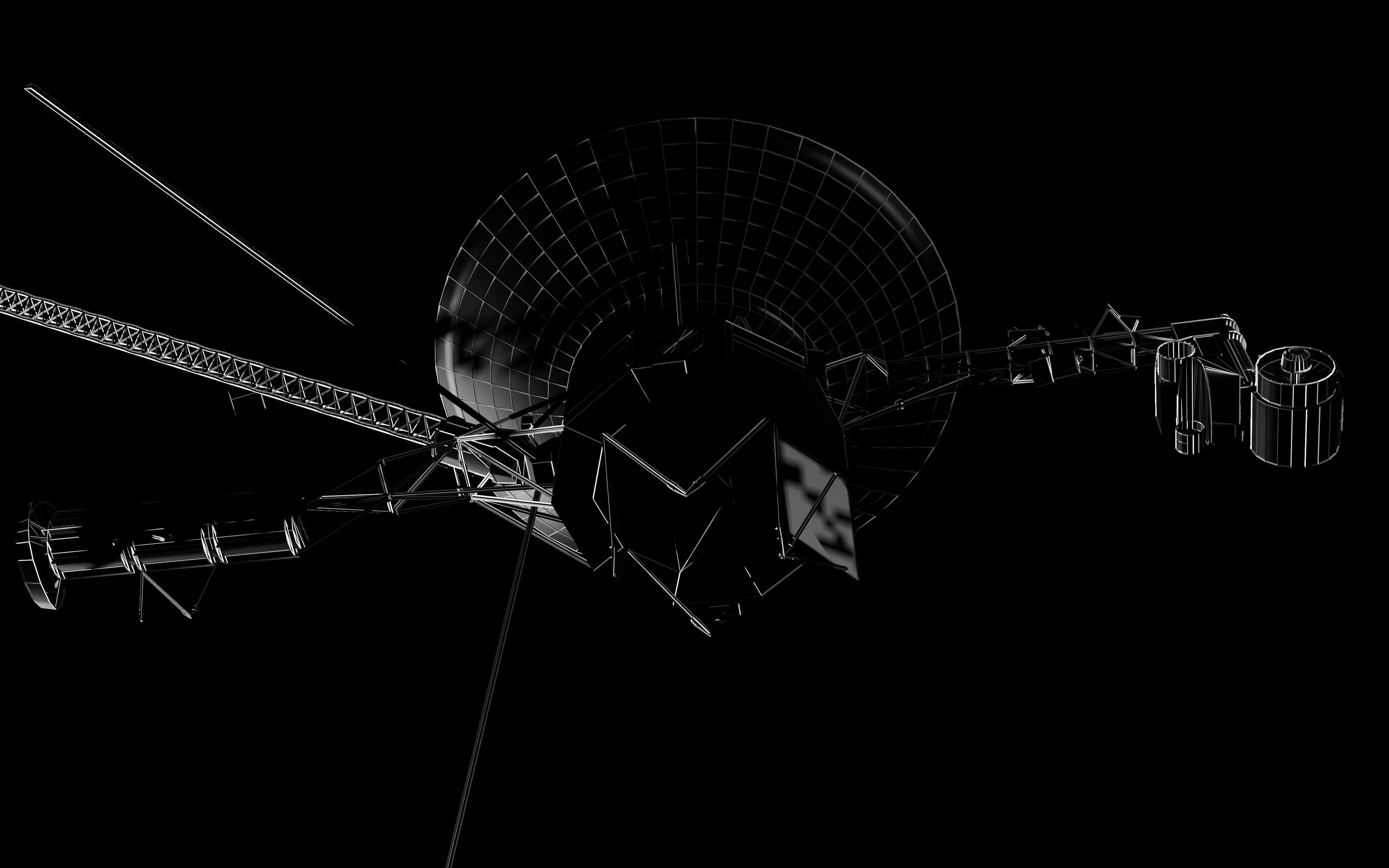 space satellite model Low-poly 3D model_3
