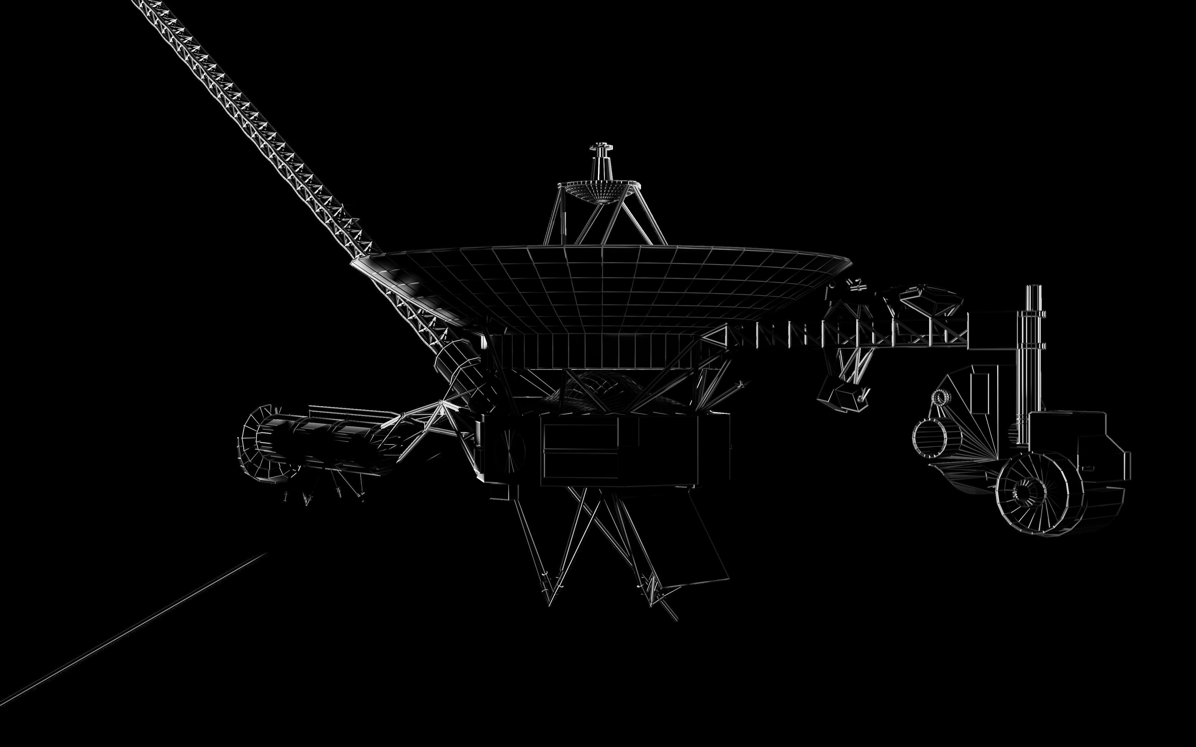 space satellite model Low-poly 3D model_5