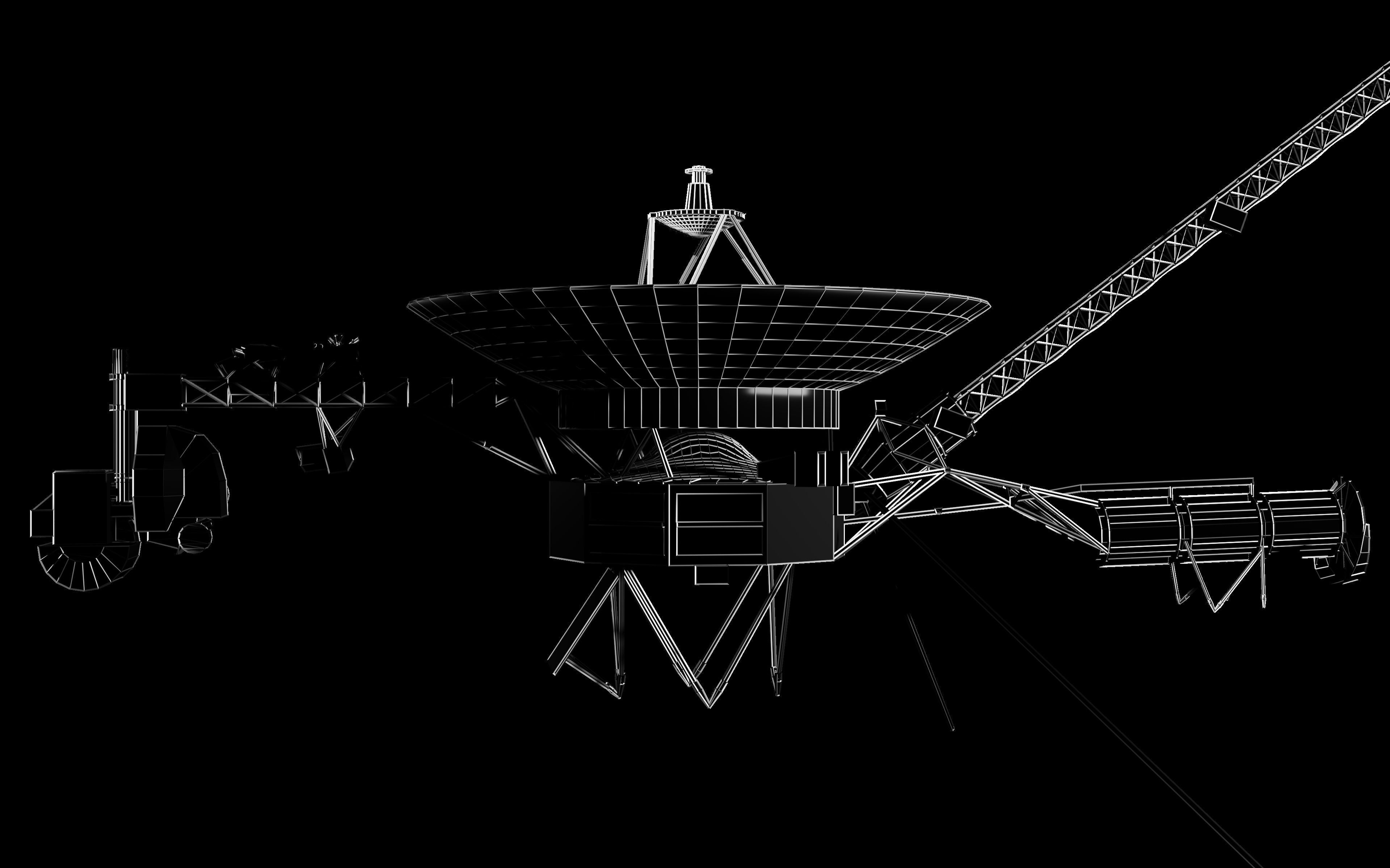 space satellite model Low-poly 3D model_4