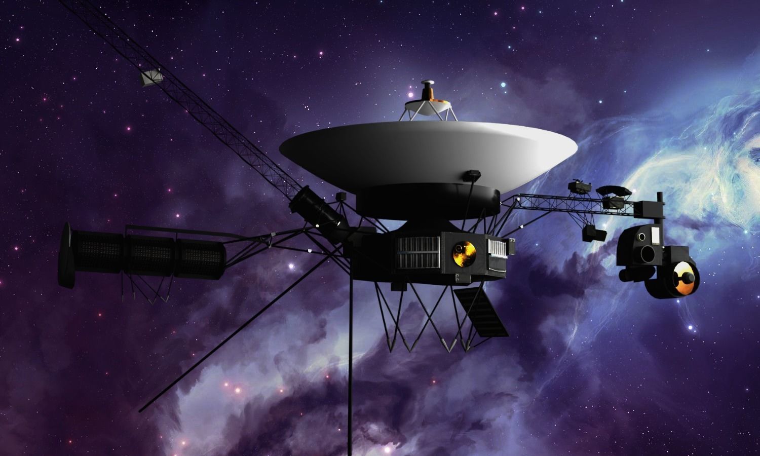 space satellite model Low-poly 3D model_1
