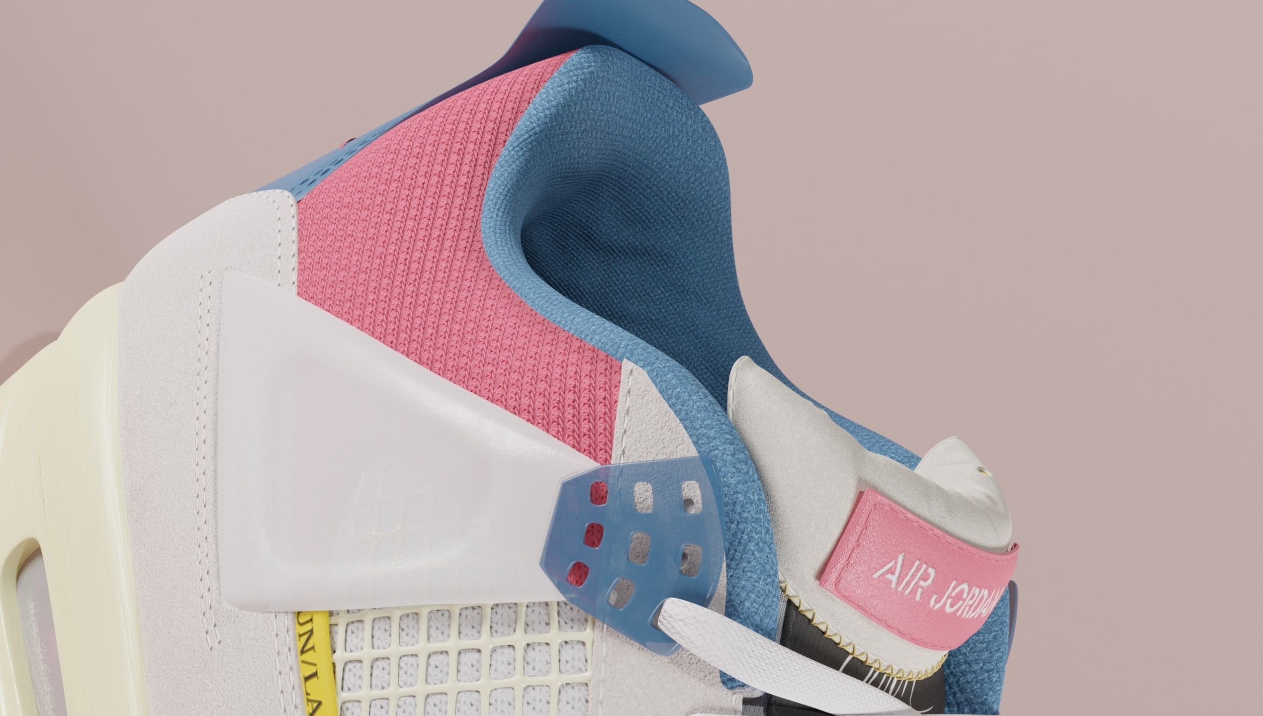 Jordan 4 Union LA Pack 3D Model Collection_11