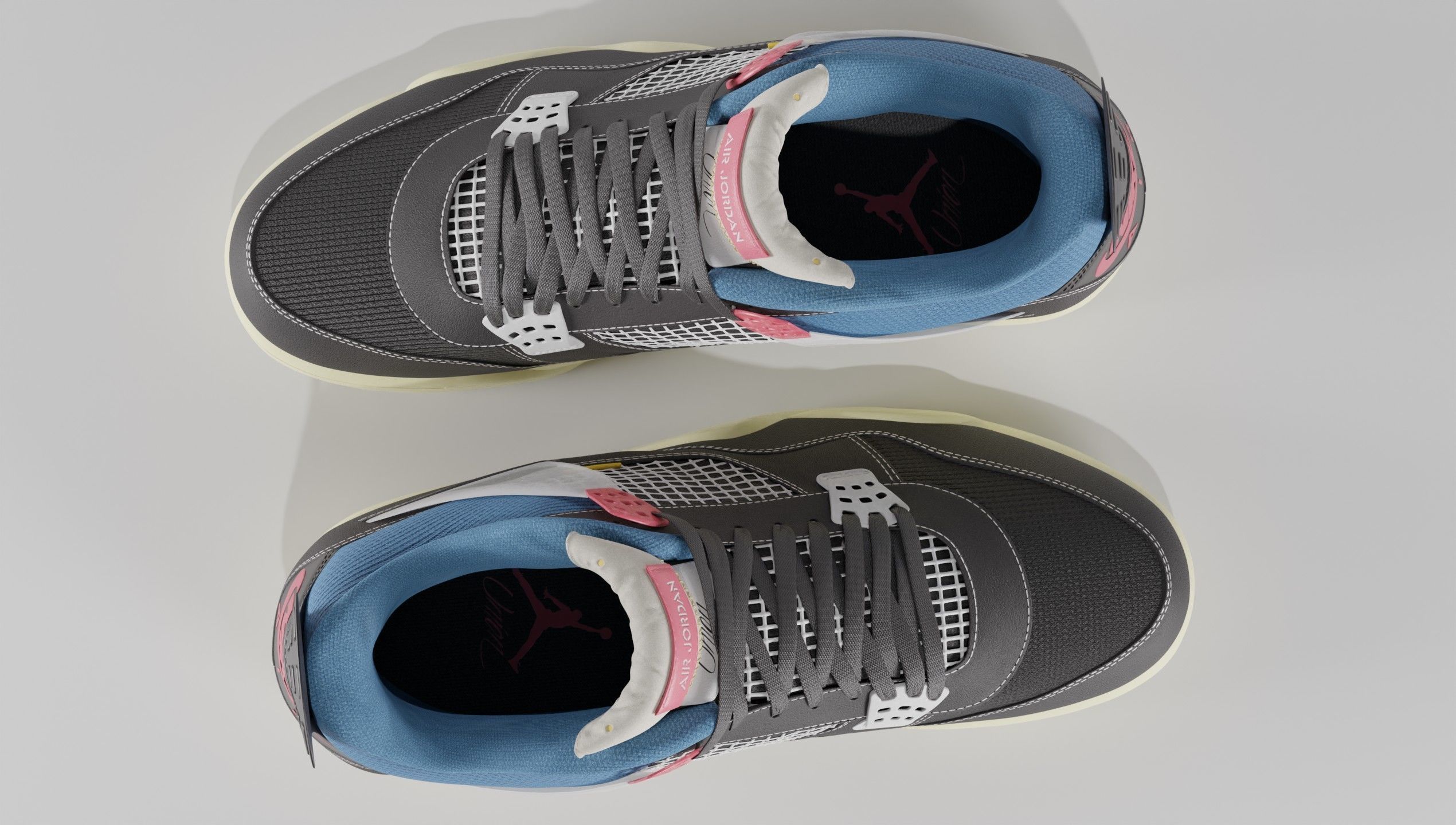 Jordan 4 Union LA Pack 3D Model Collection_17