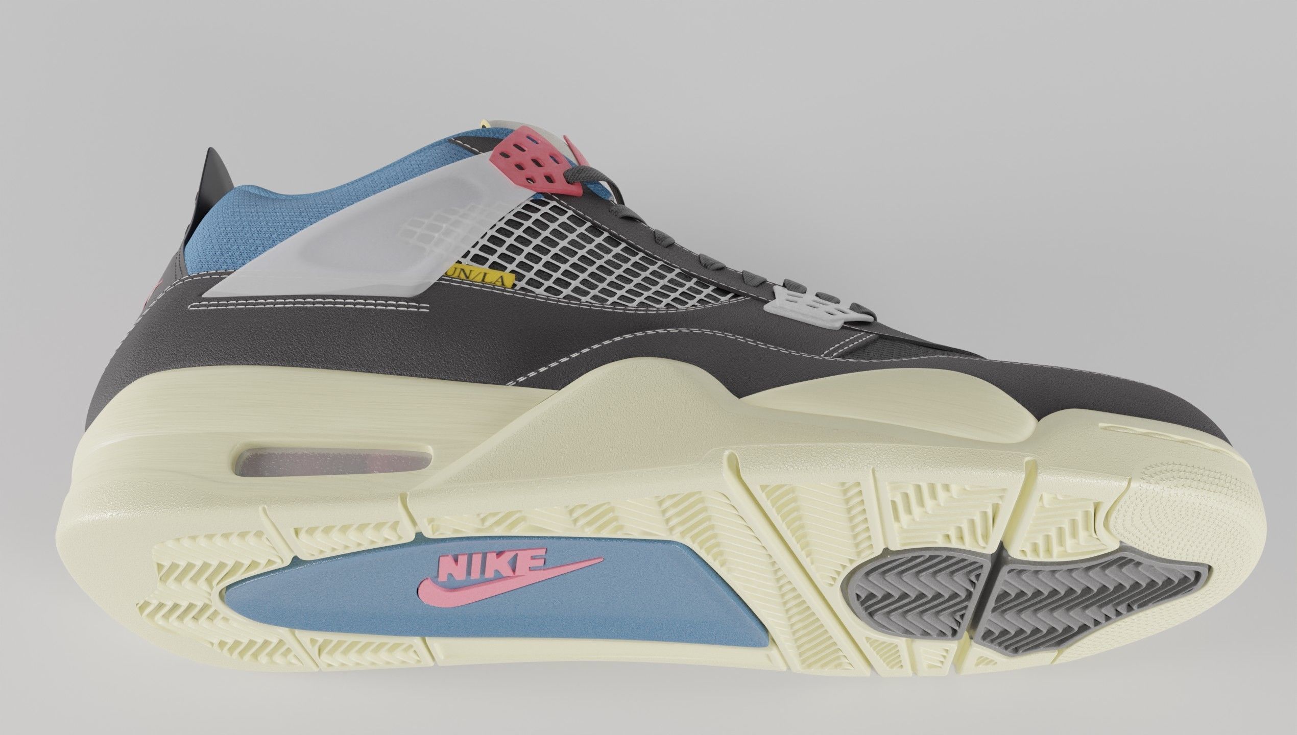 Jordan 4 Union LA Pack 3D Model Collection_12