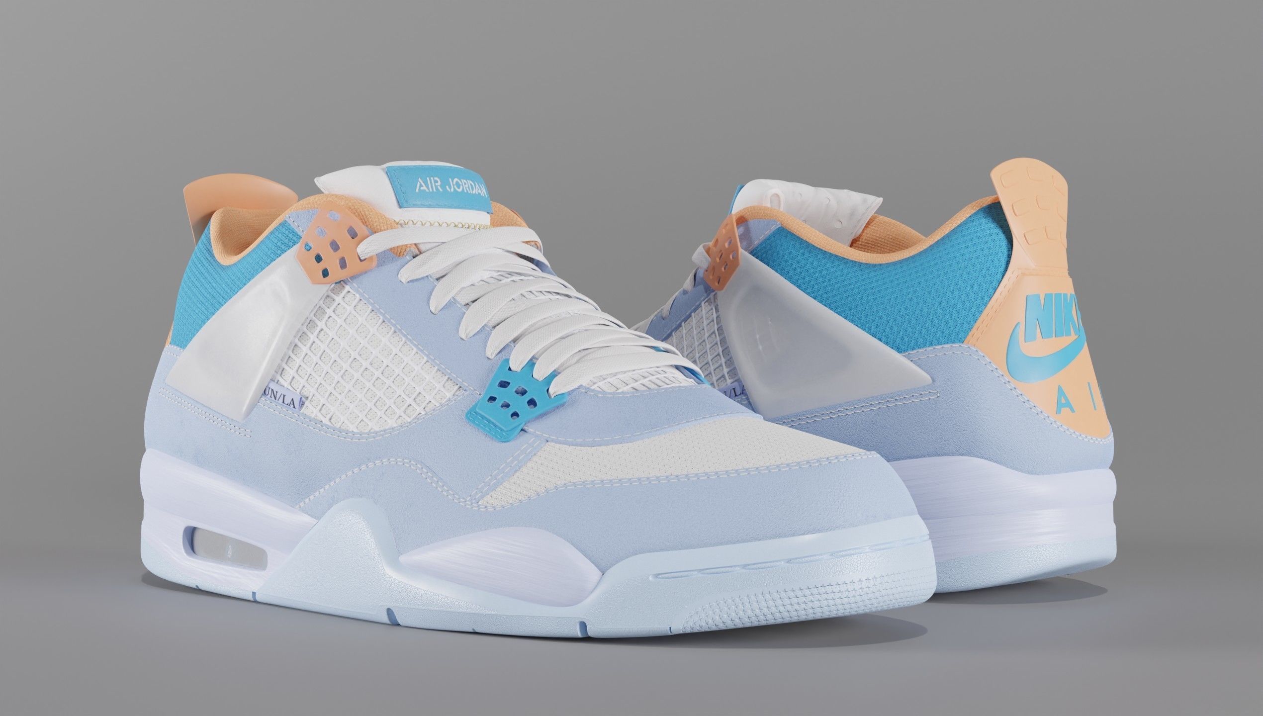 Jordan 4 Union LA Pack 3D Model Collection_13