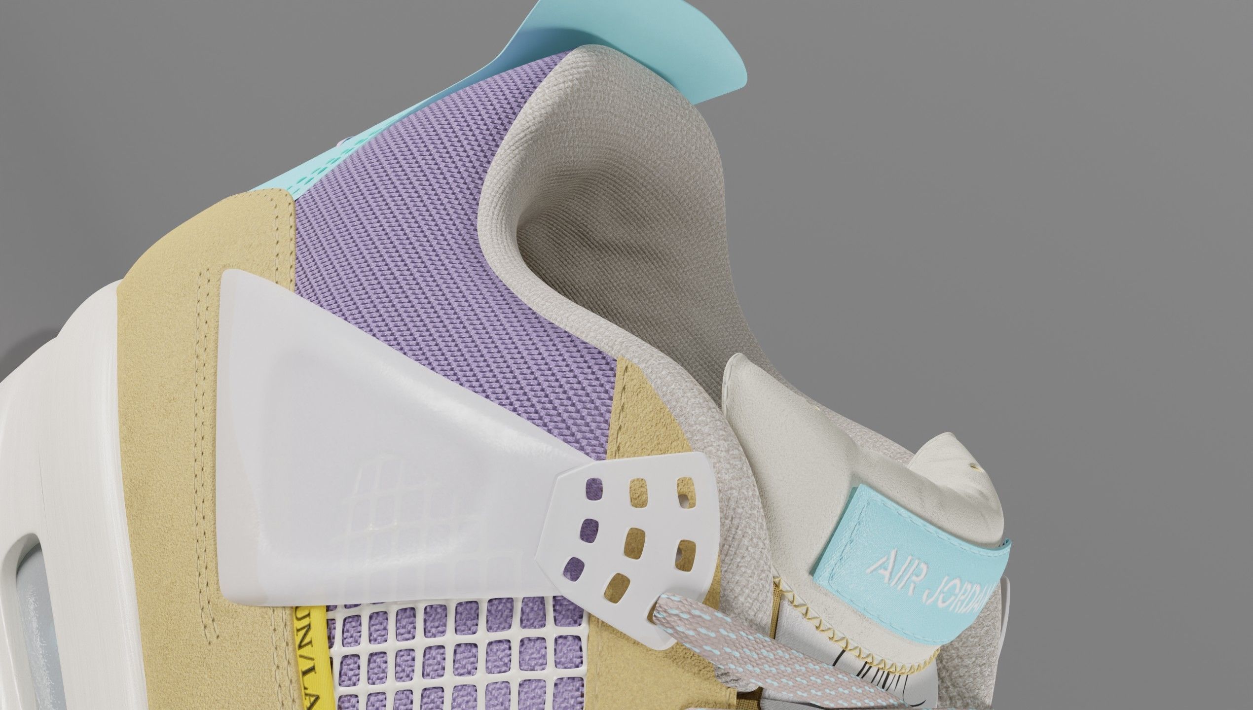 Jordan 4 Union LA Pack 3D Model Collection_19