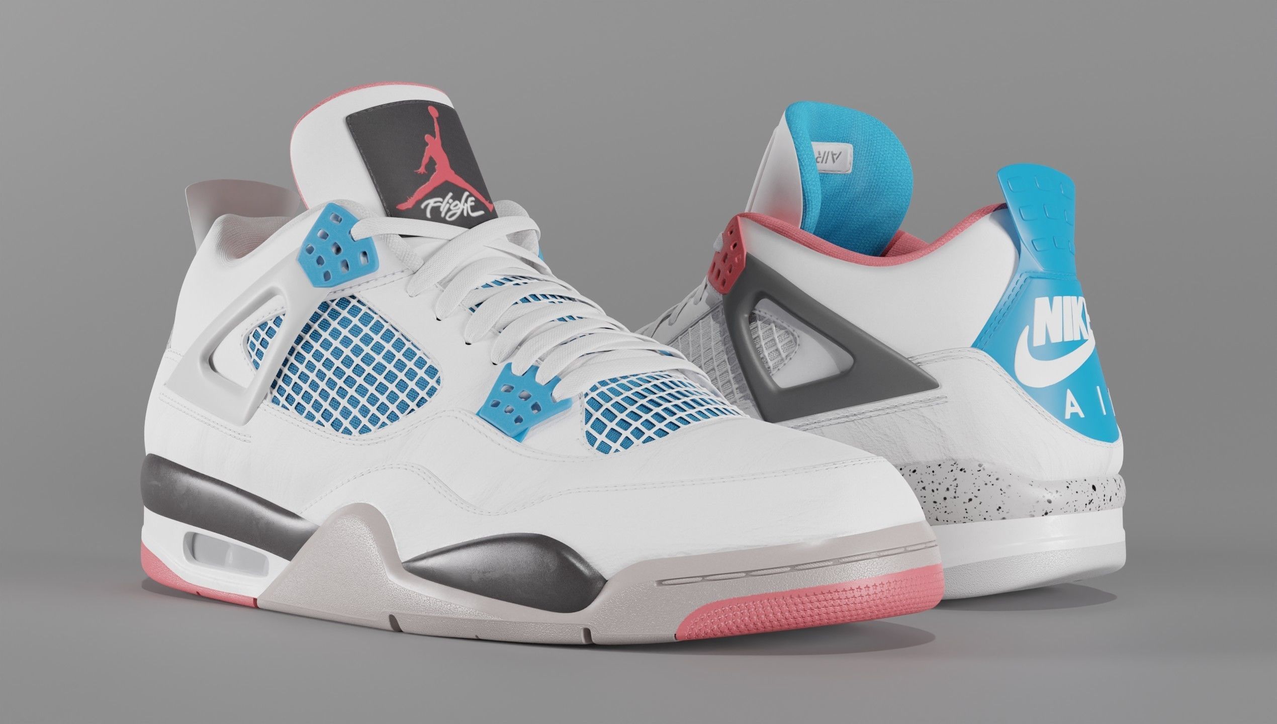 Jordan 4 Nike Air Pack  3D Model Collection_25