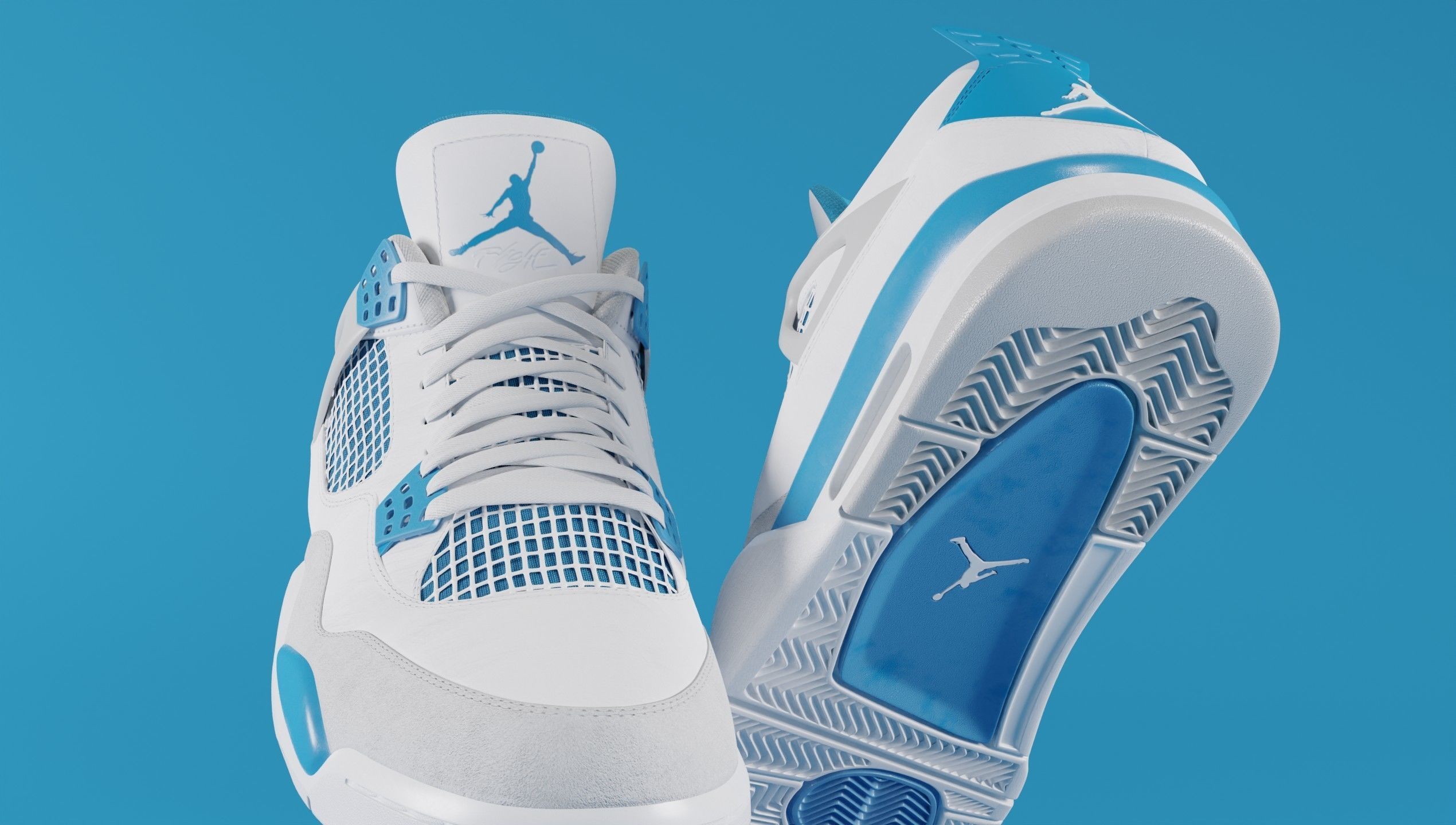 Jordan 4 Retro Complete Pack 3D Model Collection_38
