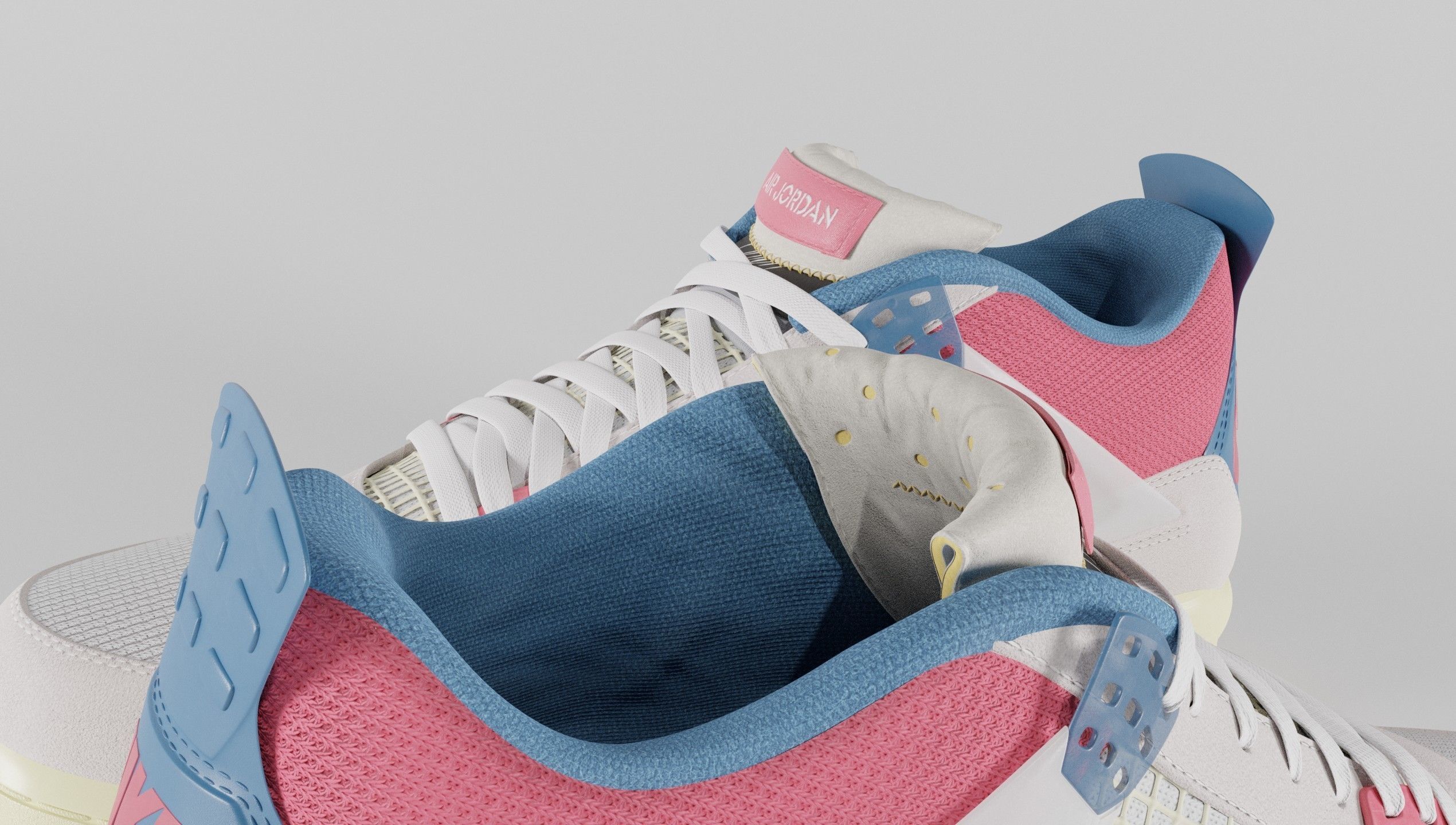 Jordan 4 Retro Complete Pack 3D Model Collection_39