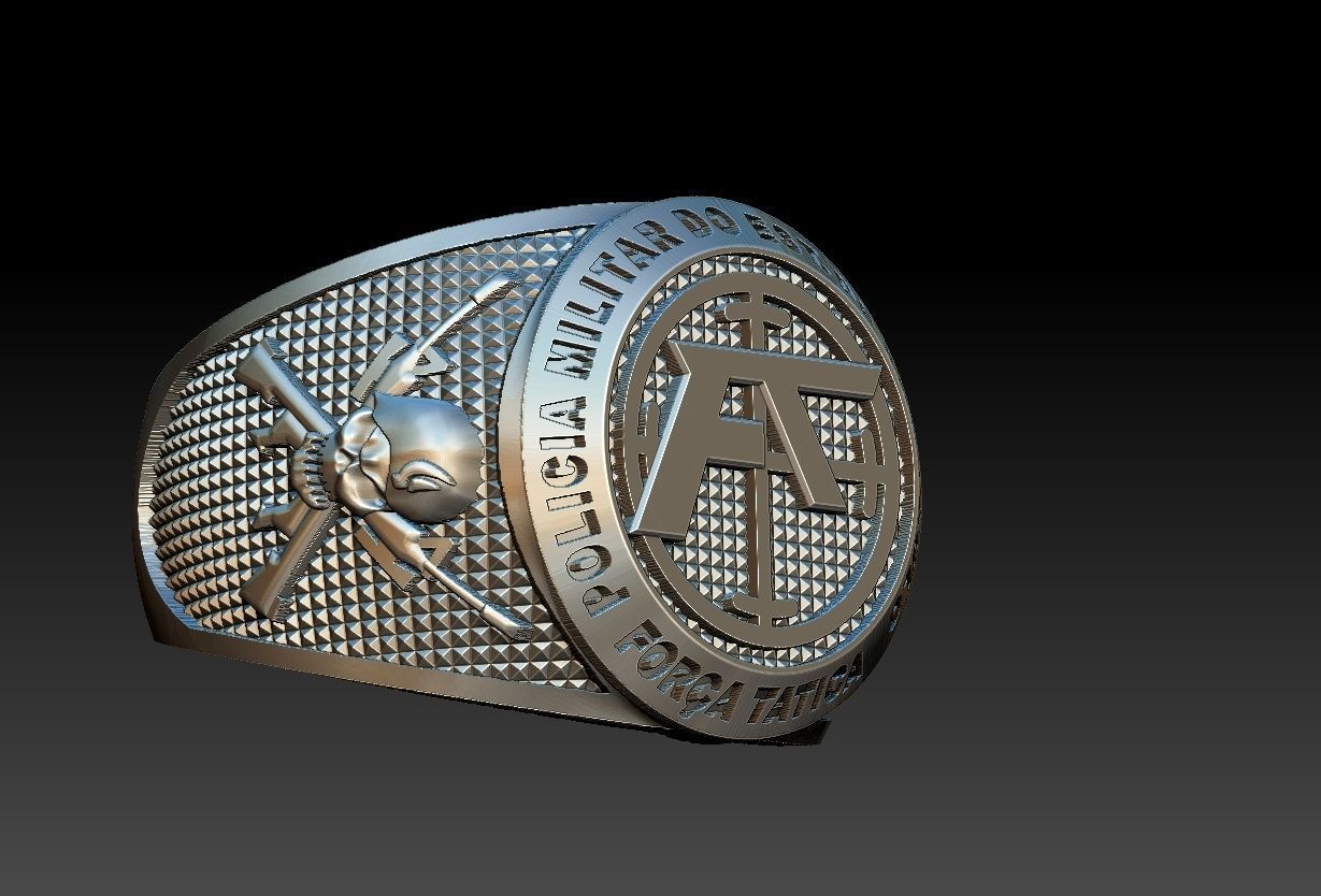 Policia Militar de Sao Paulo - Forca Tatica Ring 3D print model_12