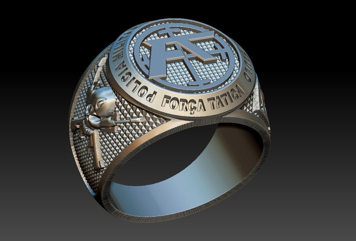Policia Militar de Sao Paulo - Forca Tatica Ring 3D print model_1