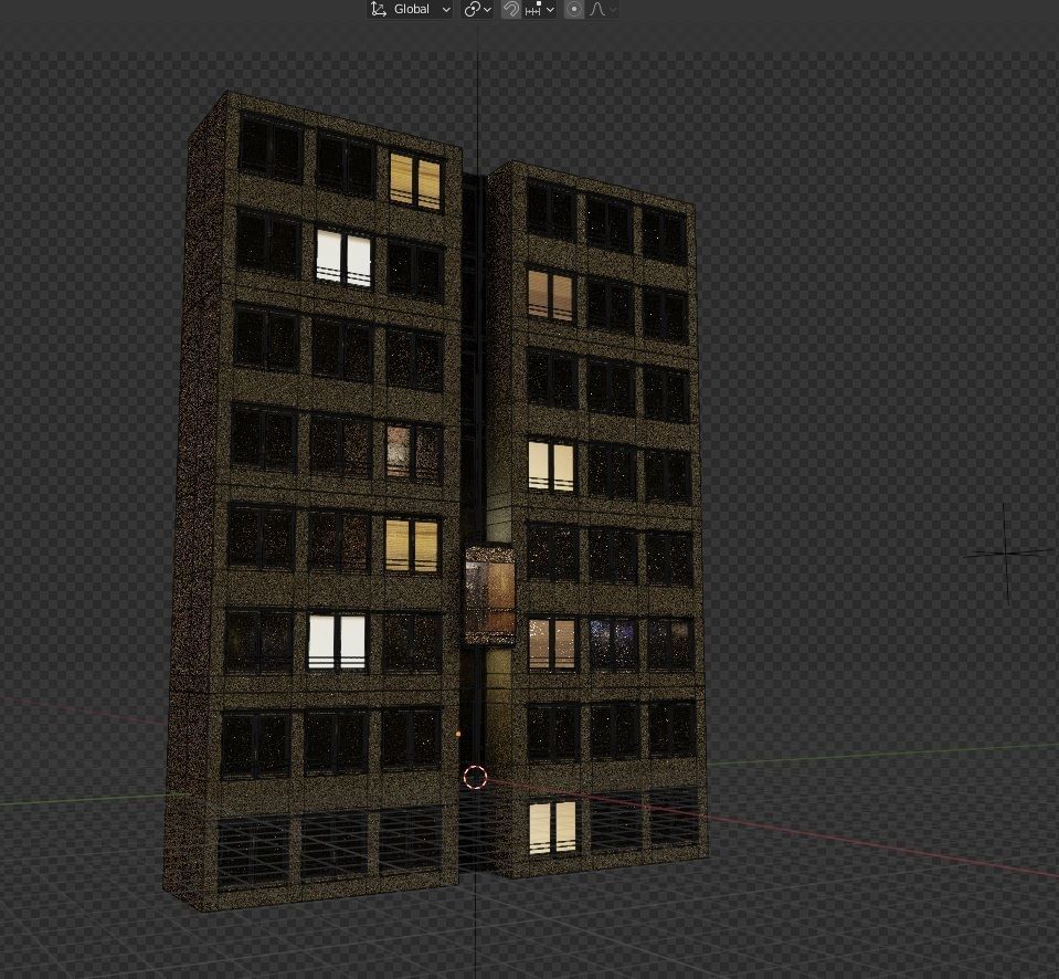 Elevator and building 3D model_10
