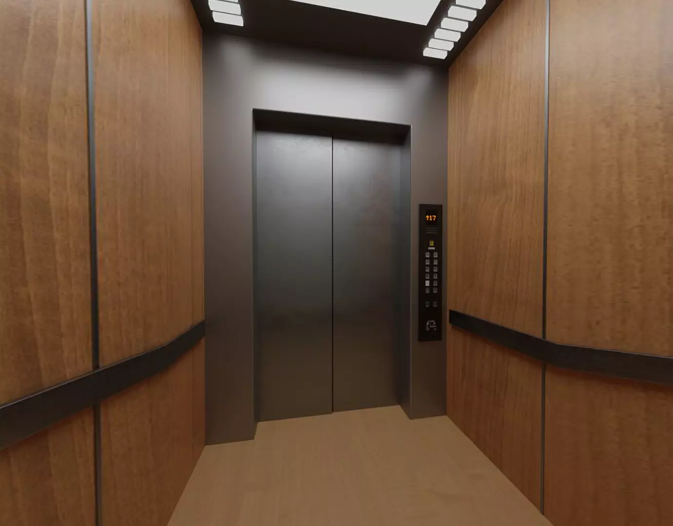Elevator and building 3D model_0