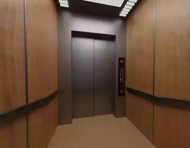 Elevator and building 3D model