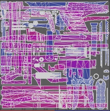 Sci Fi gun Low-poly 3D model_6