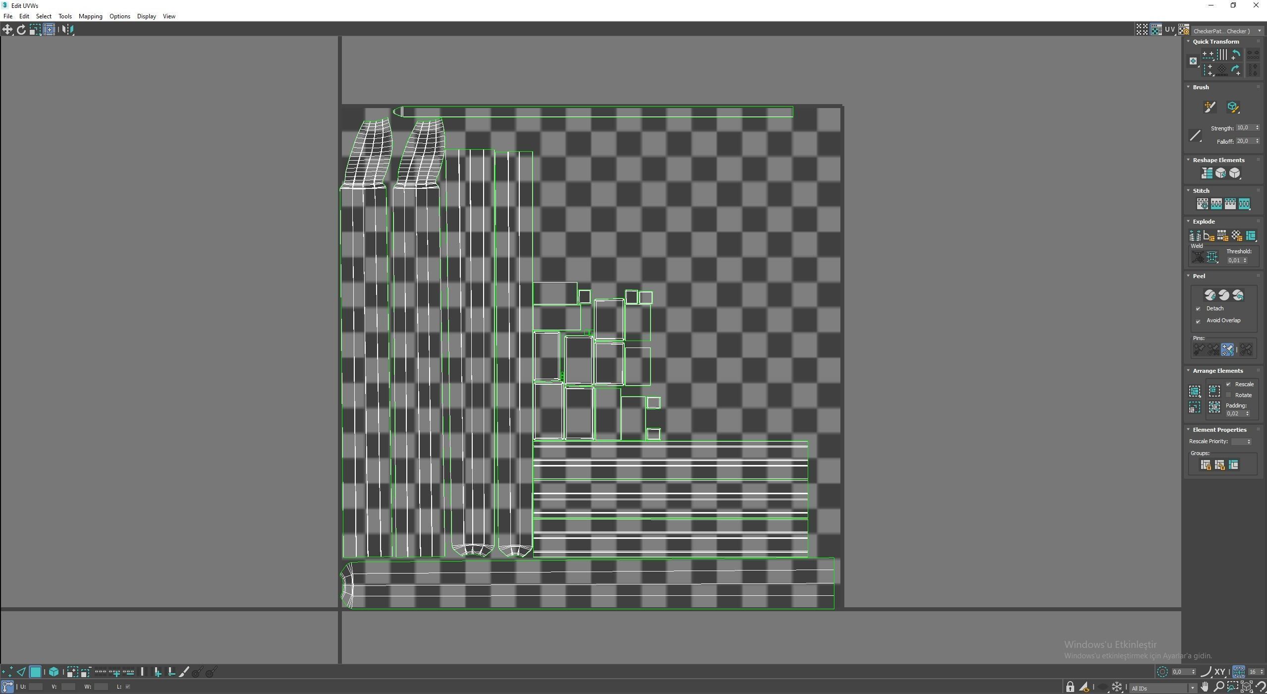 Medieval window Low-poly 3D model_7