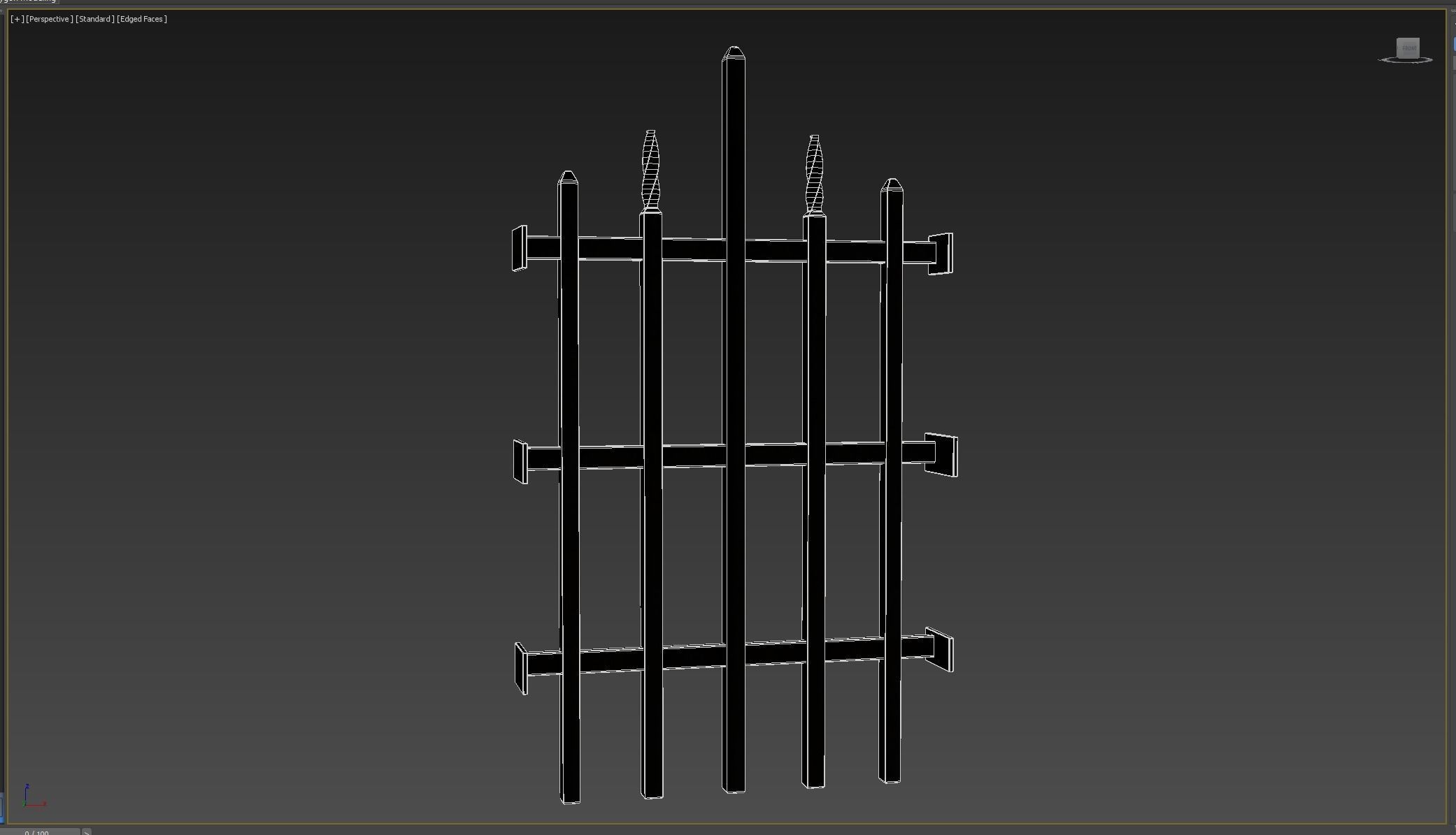 Medieval window Low-poly 3D model_6